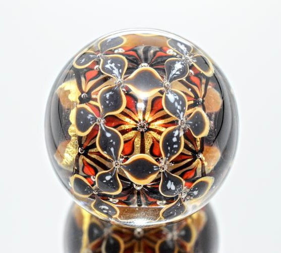 Tomoya Sakagami Bent Hemp Leaf Pattern Marble 1.55"