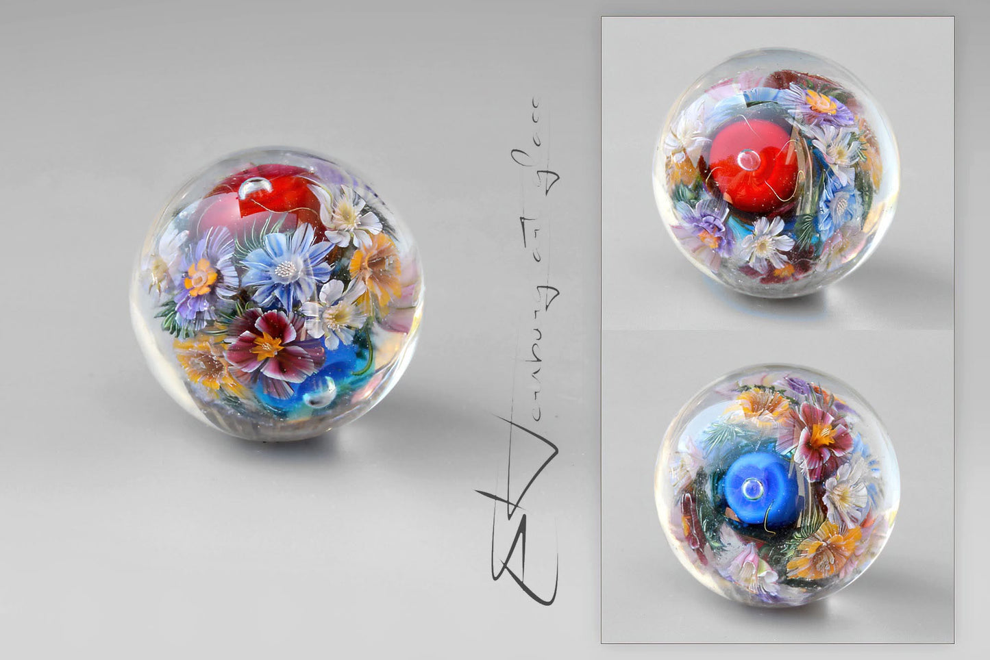 Elena Hernberg Flower Marble 1.53”