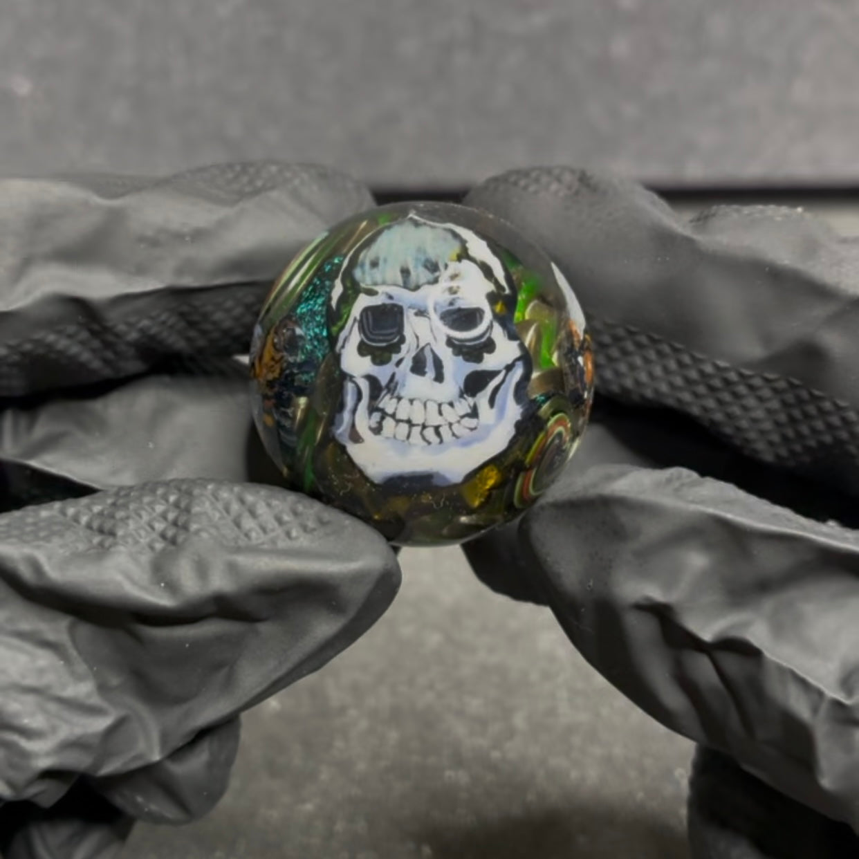 Stephen Boehme X Robert Koch Bee Skull Marble 1.2” #29