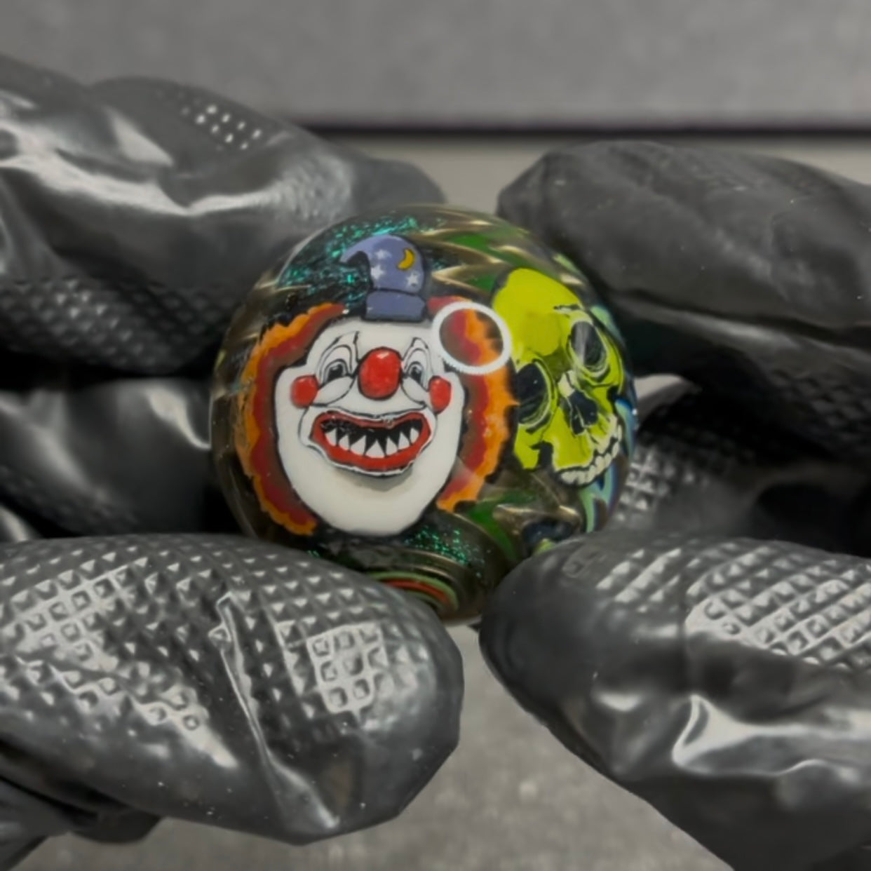 Stephen Boehme Clown Skull Marble 1.2 #38