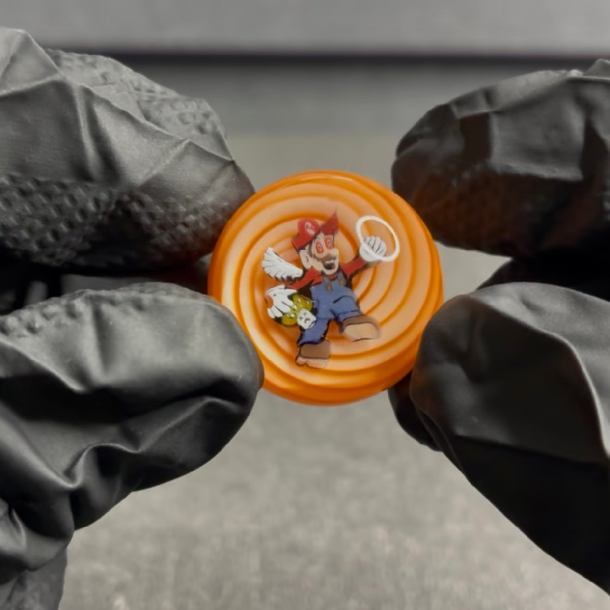 MicrosWorkshop Tripping Mario Slurper Marble 1” #14A