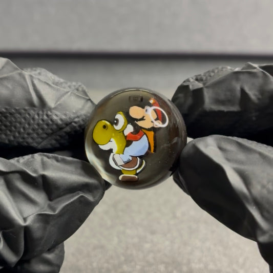 MicrosWorkshop Mario Riding Yoshi Marble 1” #26A