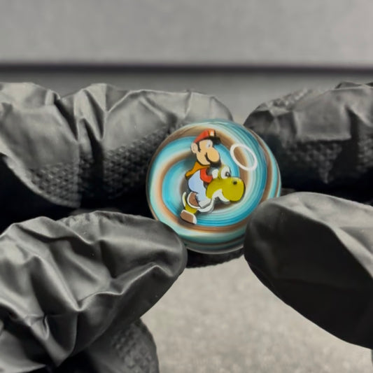 MicrosWorkshop Mario Riding Yoshi Marble 1” #31A