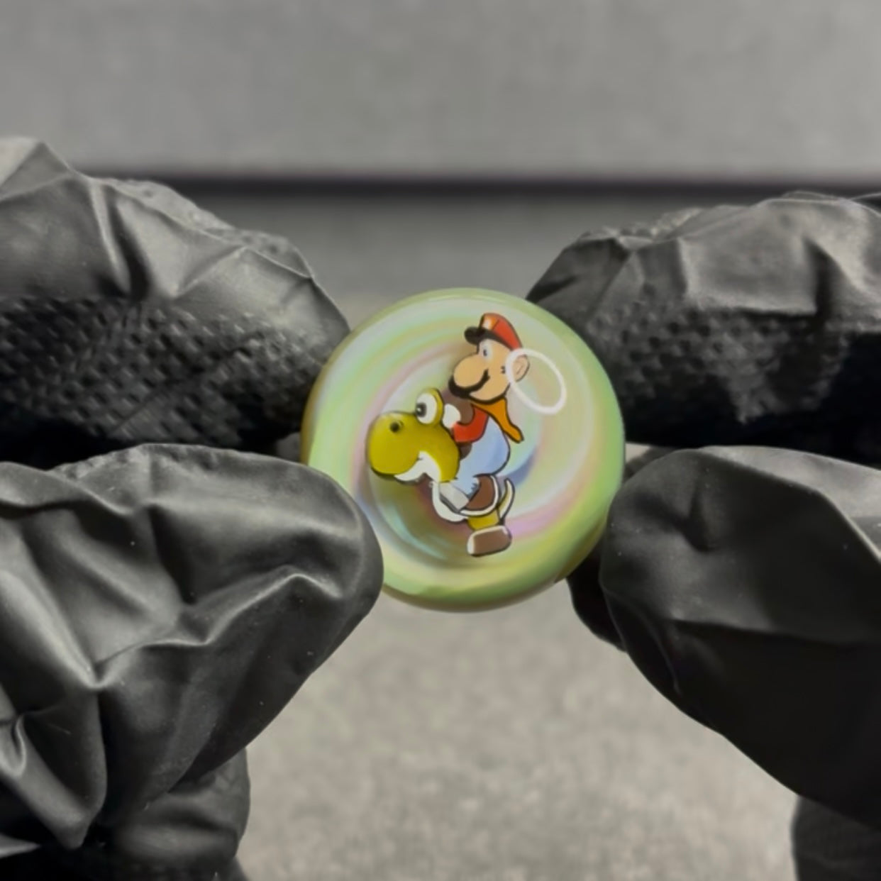 MicrosWorkshop Mario Riding Yoshi Marble 1” #32A