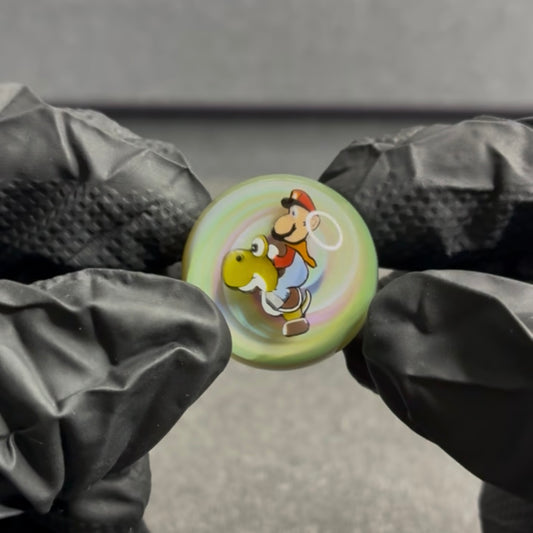 MicrosWorkshop Mario Riding Yoshi Marble 1” #32A