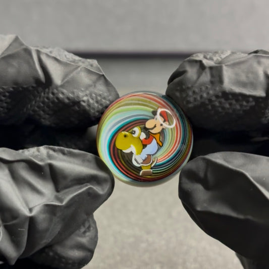 MicrosWorkshop Mario Riding Yoshi Marble 1” #34A