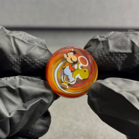 MicrosWorkshop Mario Riding Yoshi Marble 1” #36A