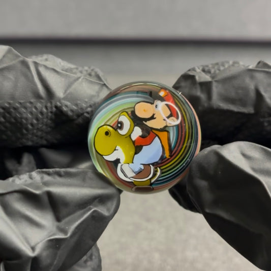 MicrosWorkshop Mario Riding Yoshi Marble 1” #49A