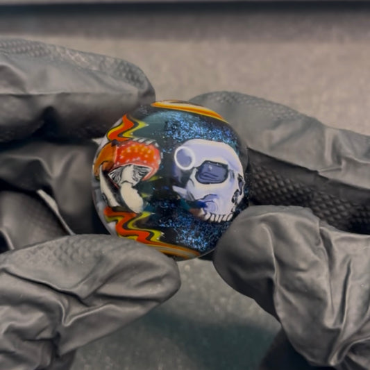 Stephen Boehme Skull Mushroom Marble 1.2 #35