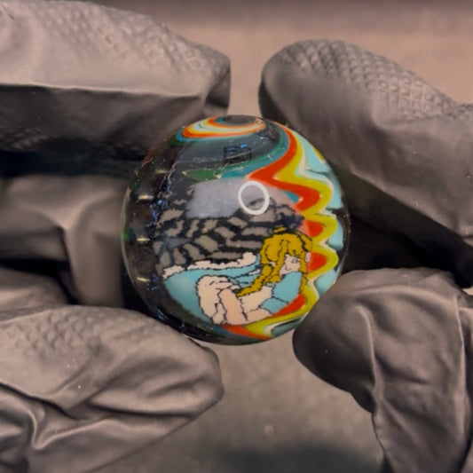 Stephen Boehme X Zot Glass Alice in Wonderland Marble 1.2” #49