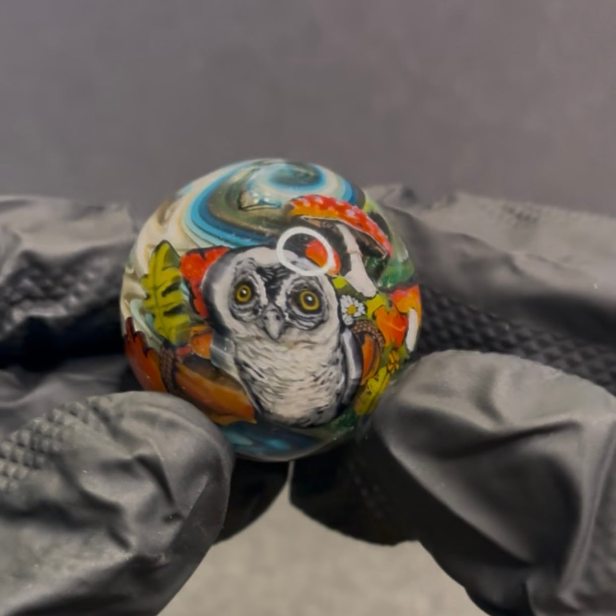 Stephen Boehme Owl Baby Marble 1.2" #1C