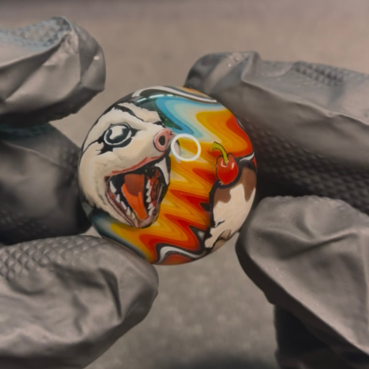 Stephen Boehme Trashcan Possum Marble 1.2" #9C