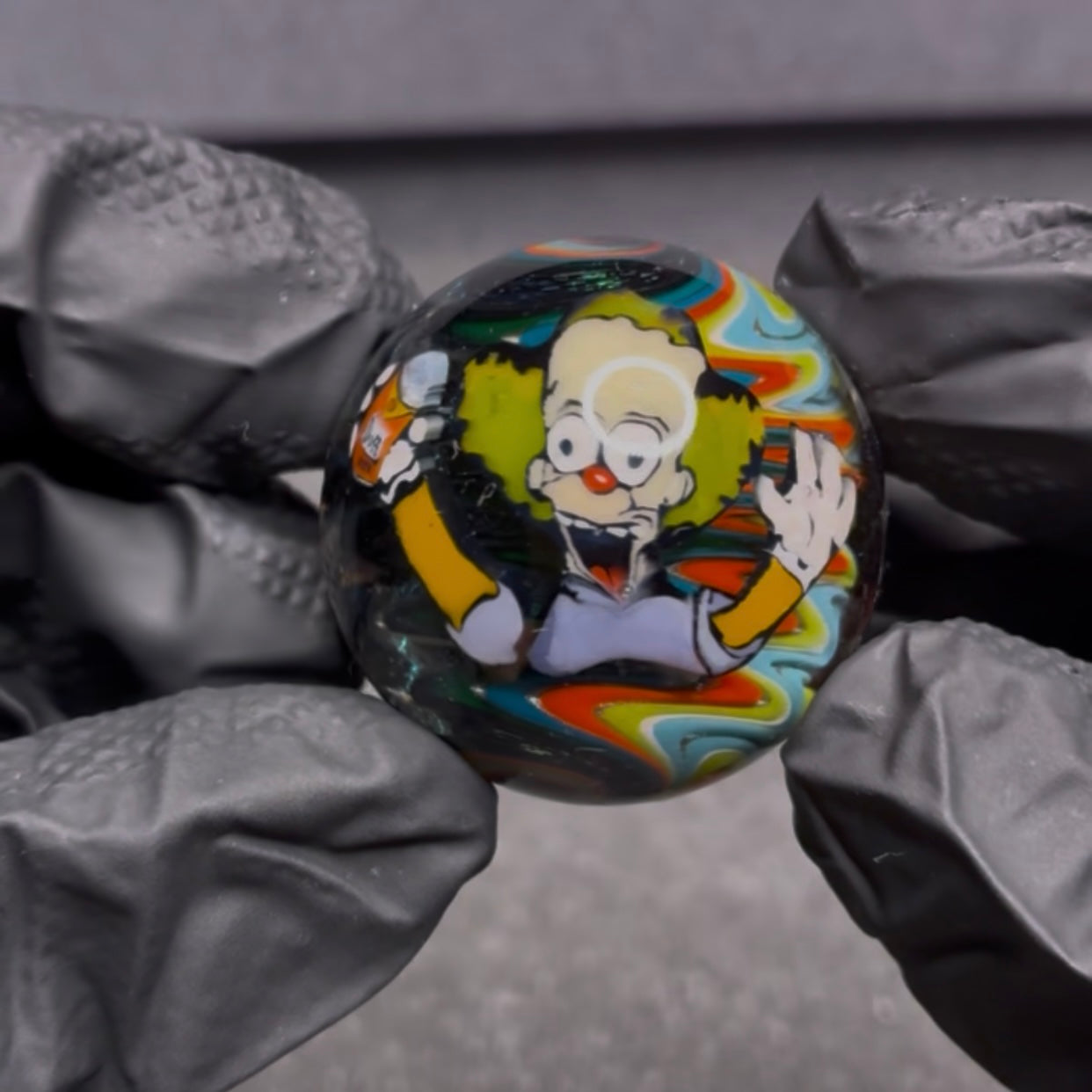Stephen Boehme x Ian Michael Simpsons Krusty Marble 1.2" #37C