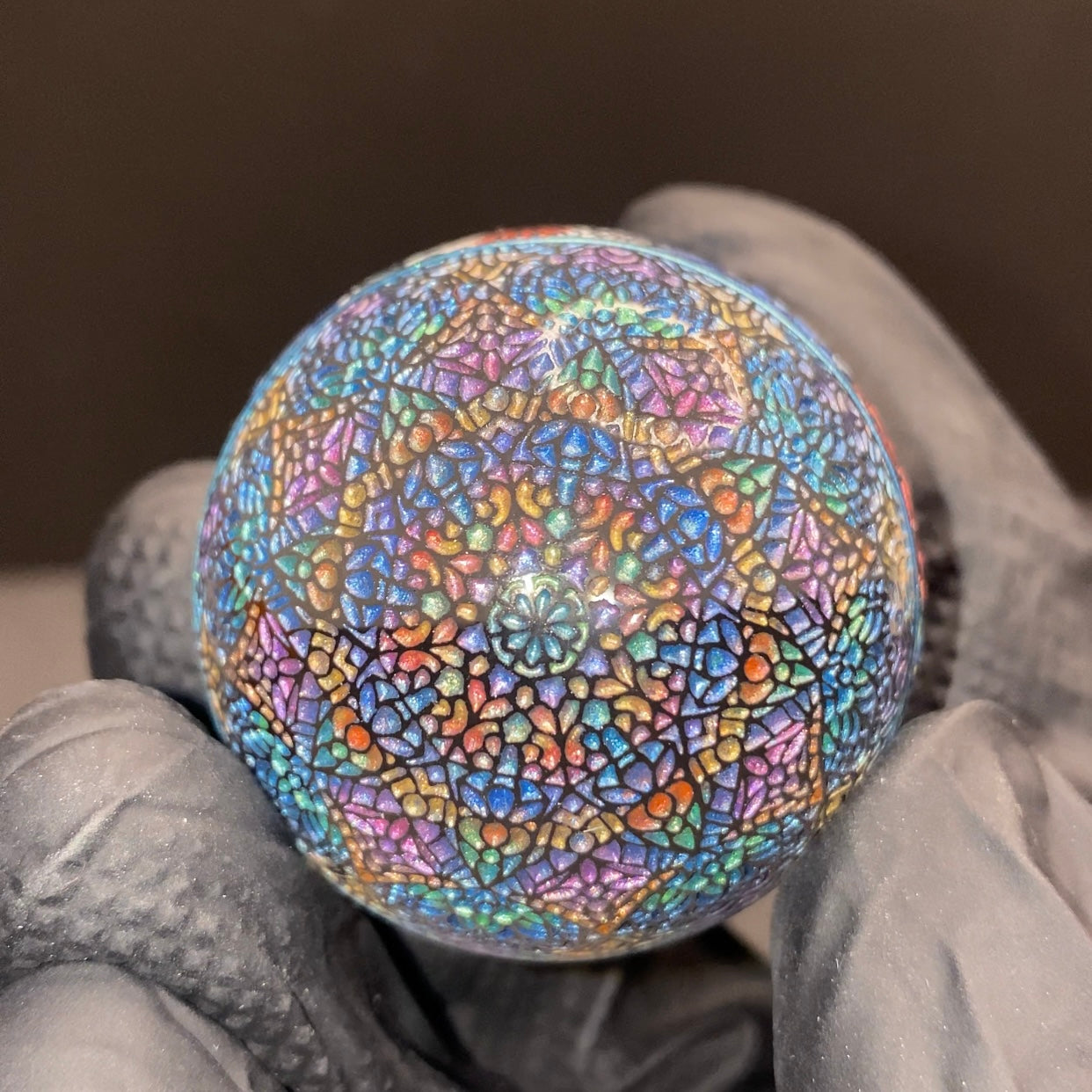 Masataka Joei Nishikigoi Koi & Kabuto Helmet Kaleidoscope Marble 1.49”