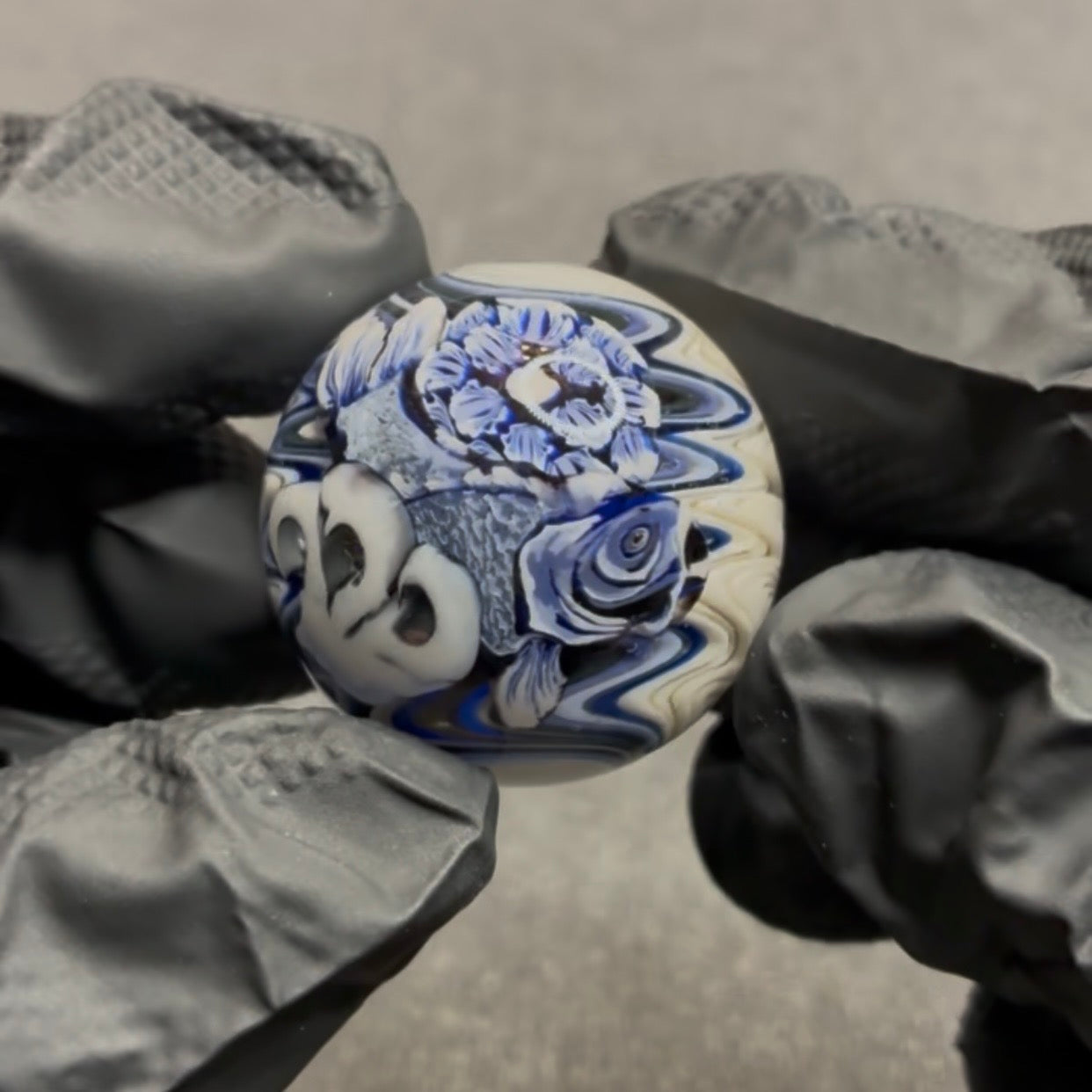 Stephen Boehme Blue Koi Fish Marble 1.3" #302