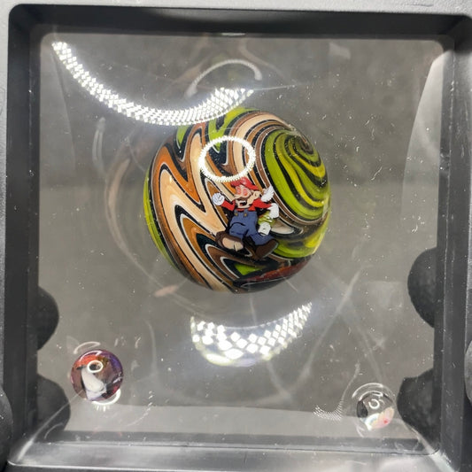 Stephen Boehme x MicrosWorkshop Tripping Mario Murrine Marble 1.3”
