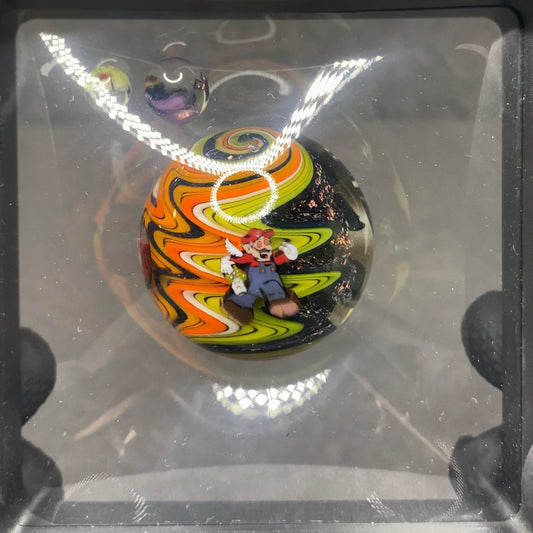 Stephen Boehme x MicrosWorkshop Tripping Mario Murrine Marble 1.3” Dichroic #2
