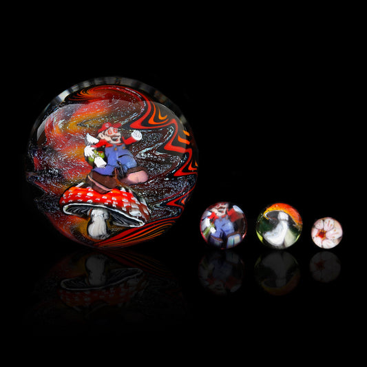 Stephen Boehme x MicrosWorkshop Psychedelic Mario Slurper Set Dichroic (3 Available)