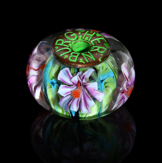Elena Hernburg Flower Bead 1.16” x .78”
