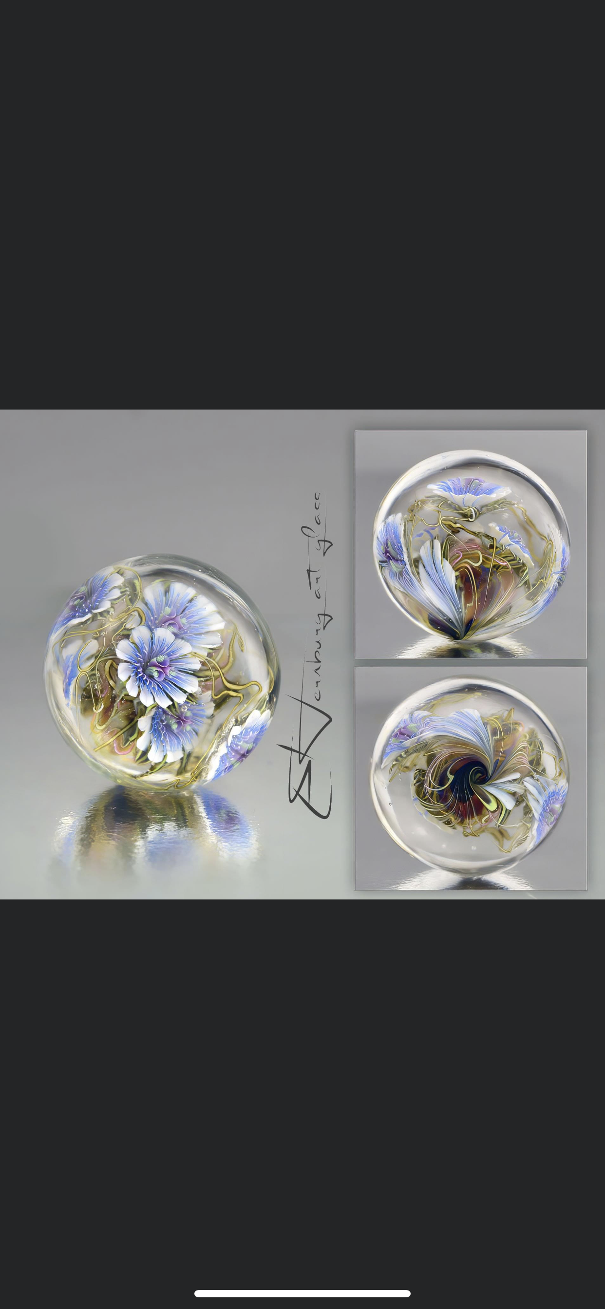 Elena Hernburg Flower Murrine Marble 1.55”
