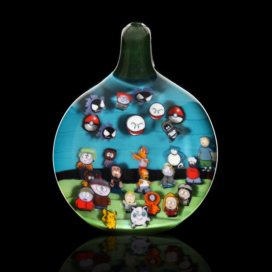 Jayson Keys Murrine Scene Pendant 2.07” 014