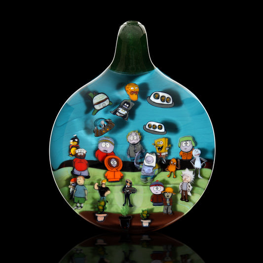 Jayson Keys Murrine Scene Pendant 2” 015