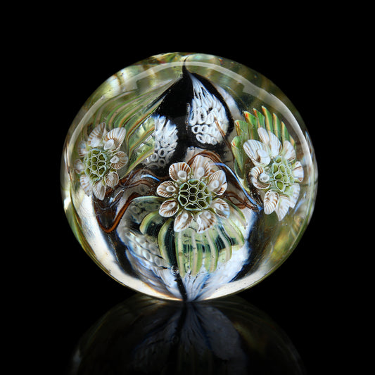 Elena Hernburg Flower Murrine Marble 1.73” Blanco 019