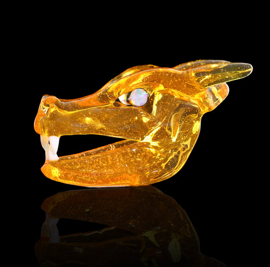 Roe Charizard Skull Pendant Opal Eyes