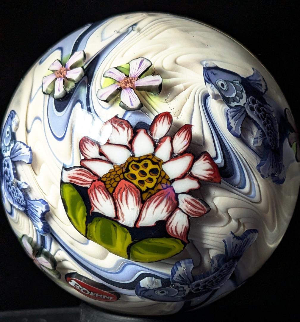 Stephen Boehme X Mr. Facet Buddha Koi Fish Marble 2" #419