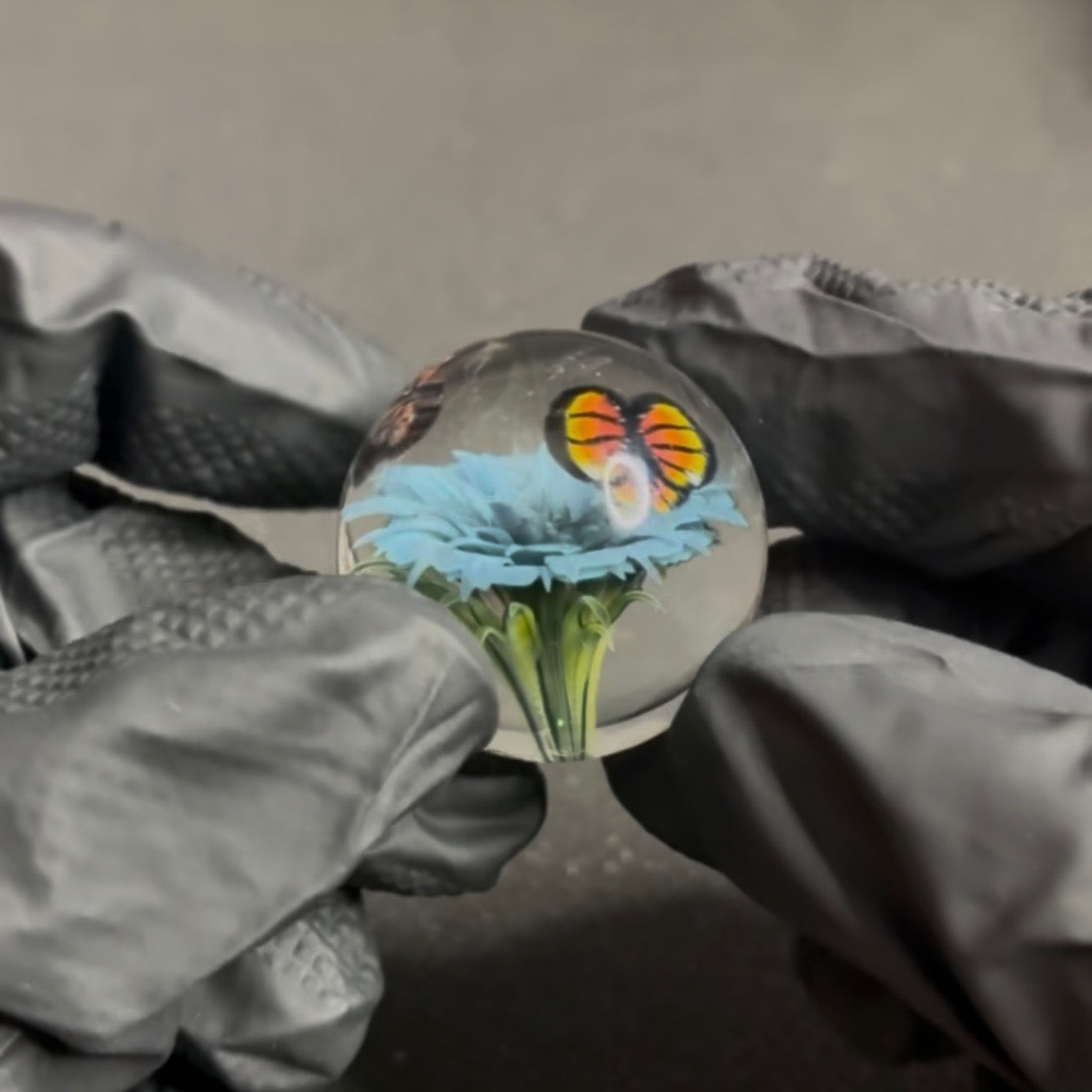 Modified Creations Flower Butterfly Marble 29mm-35mm #63F