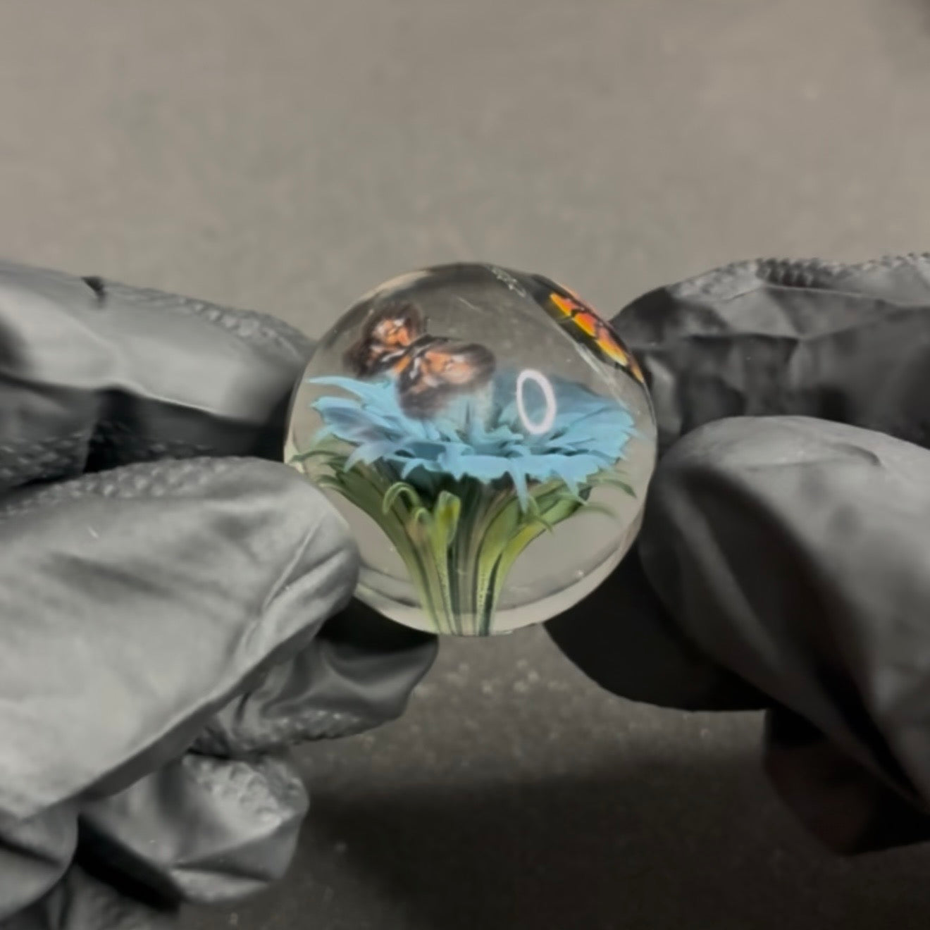 Modified Creations Flower Butterfly Marble 29mm-35mm #63F