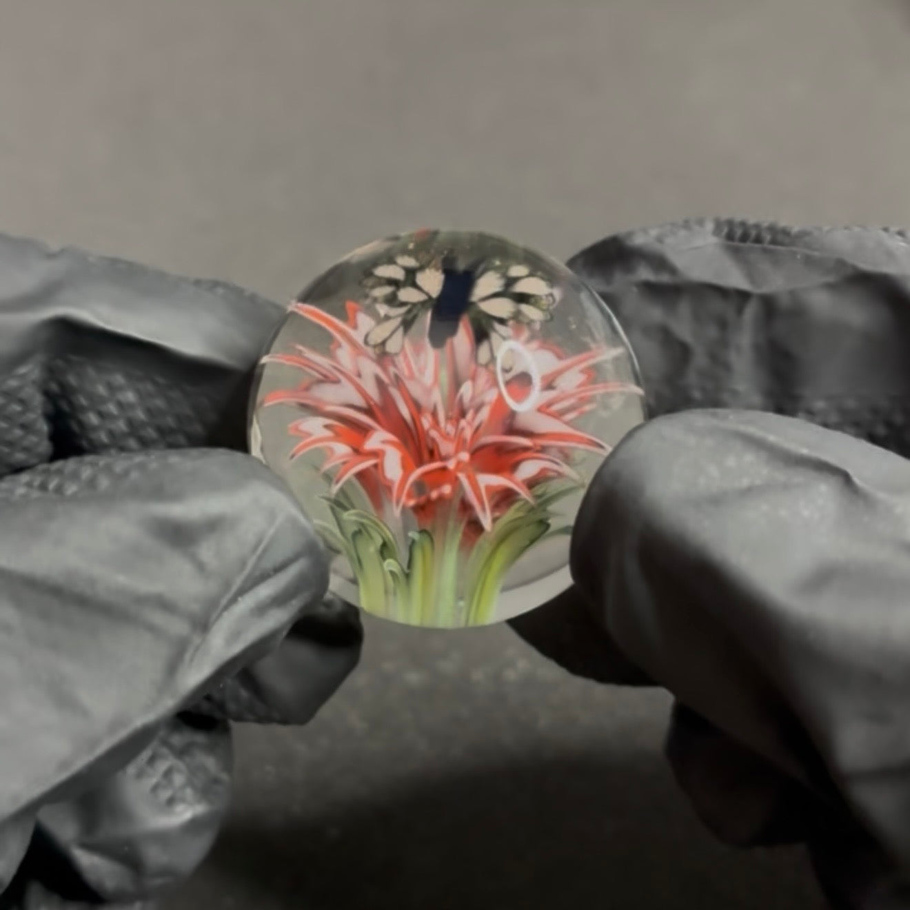 Modified Creations Flower Butterfly Marble 29mm-35mm #62F