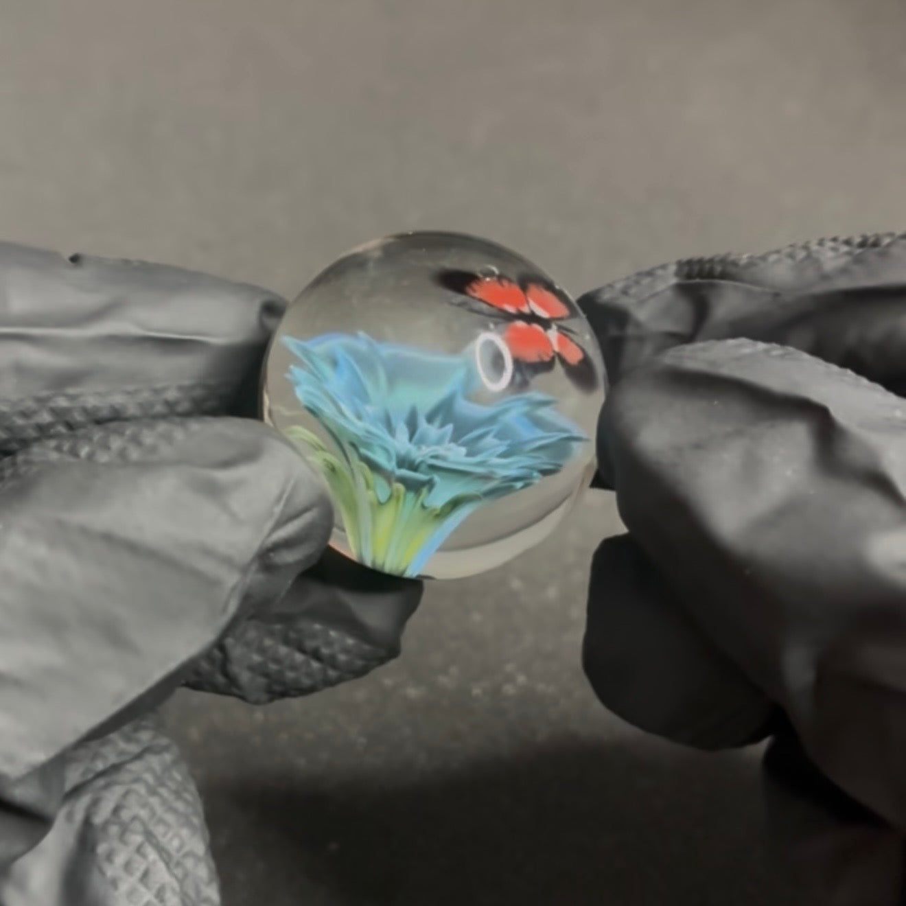 Modified Creations Flower Butterfly Marble 29mm-35mm #61F