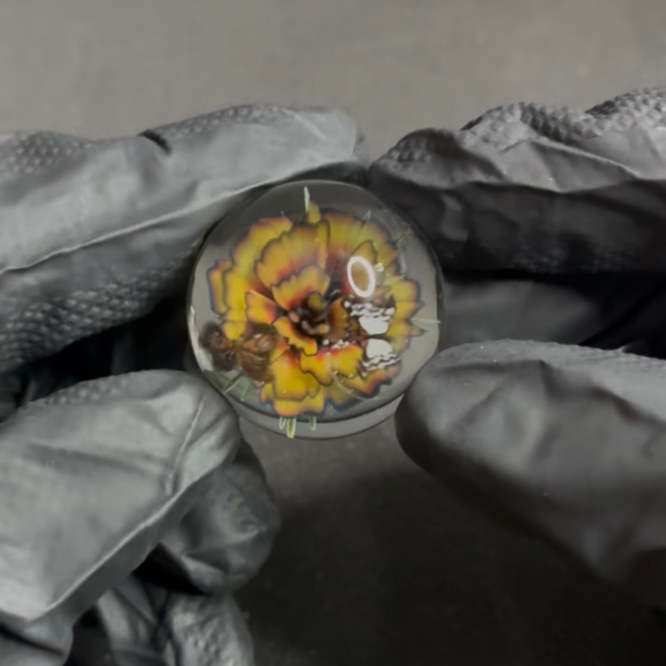 Modified Creations Flower Butterfly Marble 29mm-35mm #60F