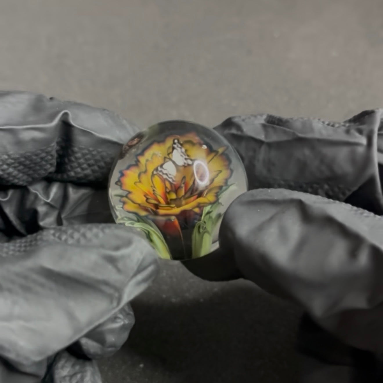 Modified Creations Flower Butterfly Marble 29mm-35mm #60F