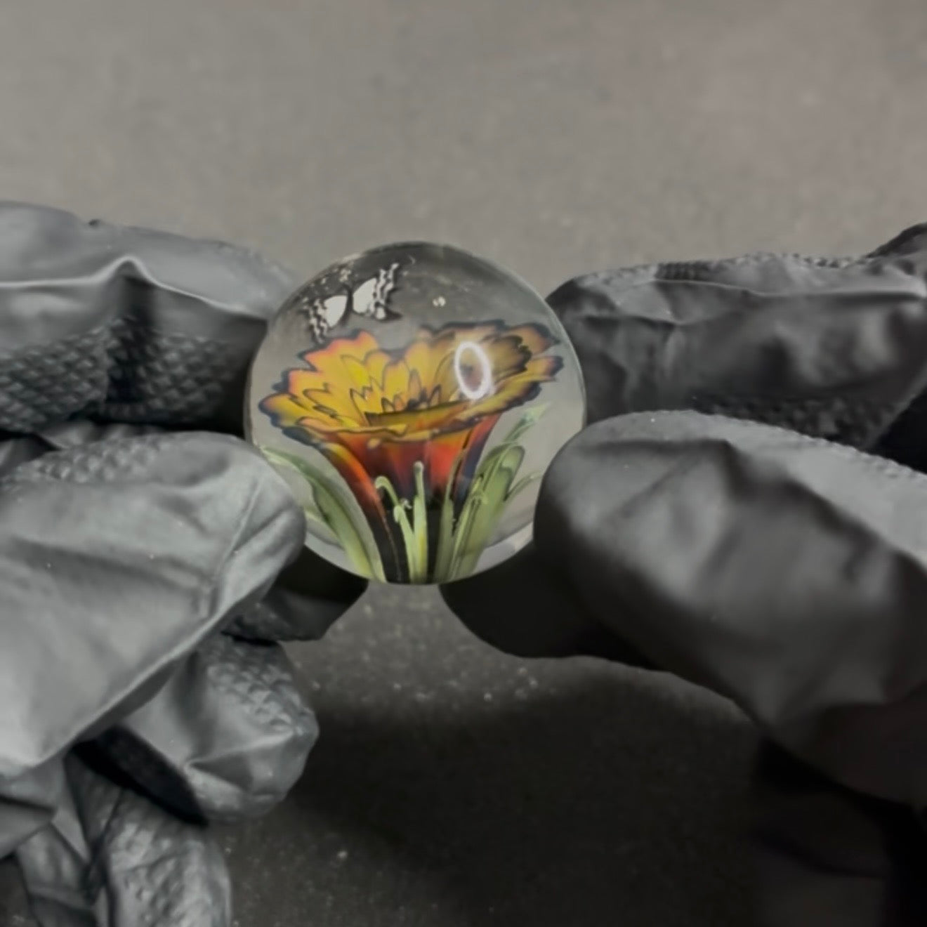 Modified Creations Flower Butterfly Marble 29mm-35mm #60F