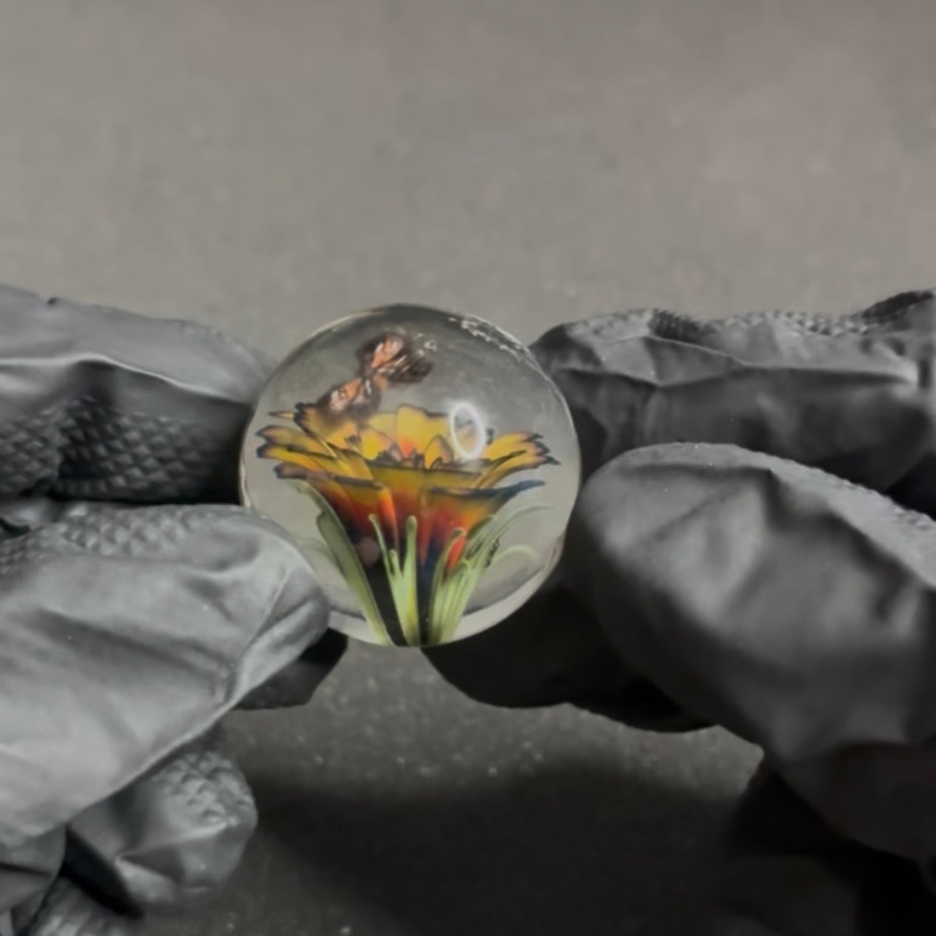 Modified Creations Flower Butterfly Marble 29mm-35mm #60F