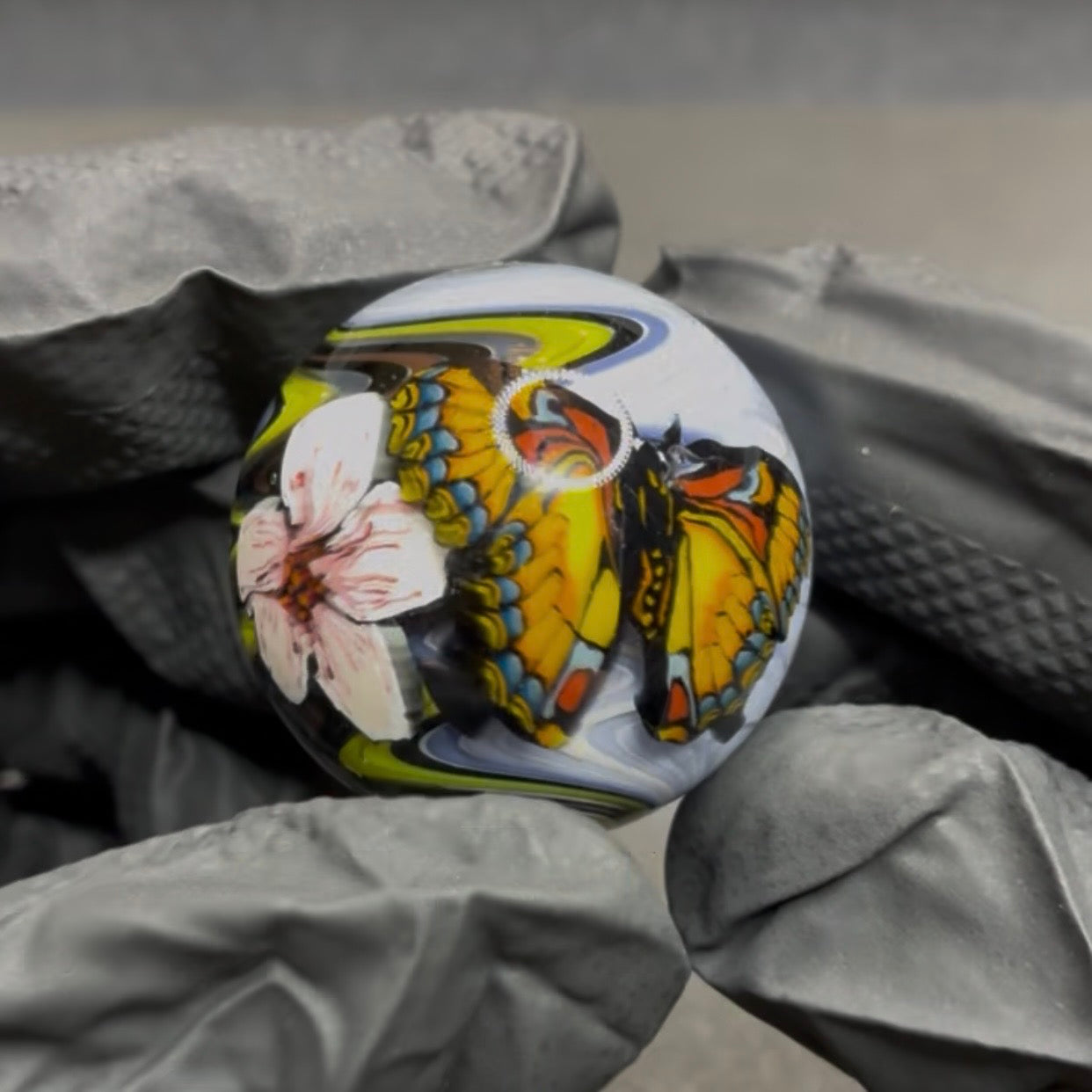 Stephen Boehme Butterfly Marble 1.3" #613