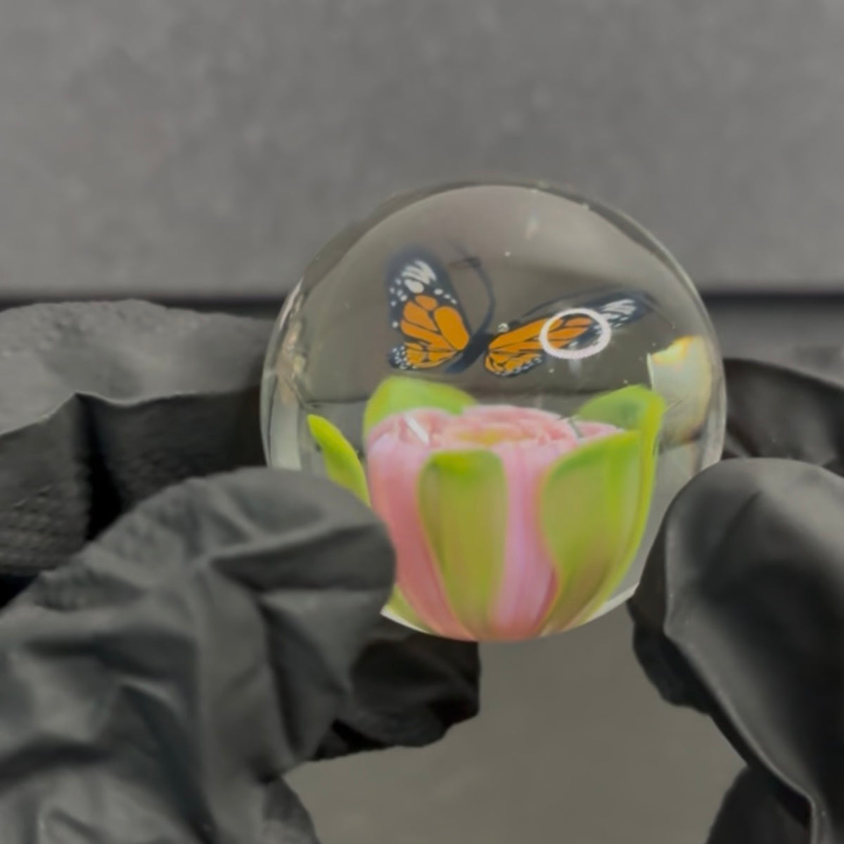 Rocko Belloso Butterfly and Flower Murrine Marble 1.5”