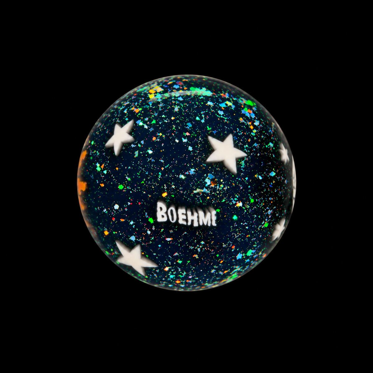 Stephen Boehme Sun and Moon Crushed Opal Stars Galaxy Marble 1.2”