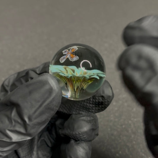 Modified Creations Flower Butterfly Marble 29mm-35mm #65F