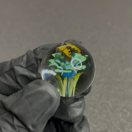 Modified Creations Flower Butterfly Marble 29mm-35mm #66F