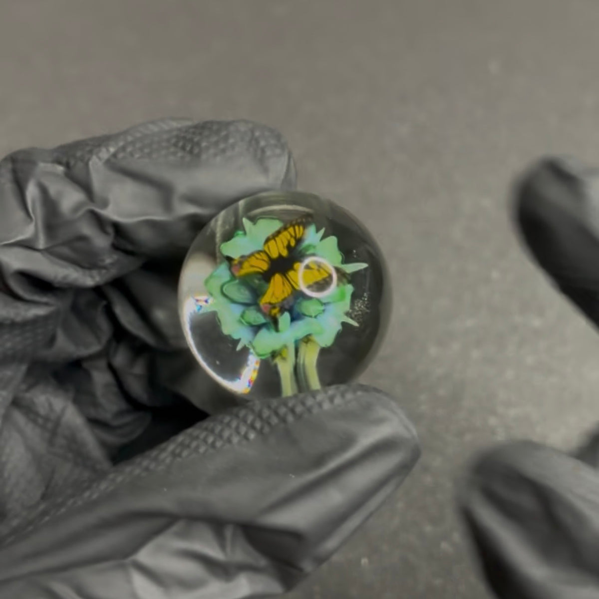 Modified Creations Flower Butterfly Marble 29mm-35mm #66F
