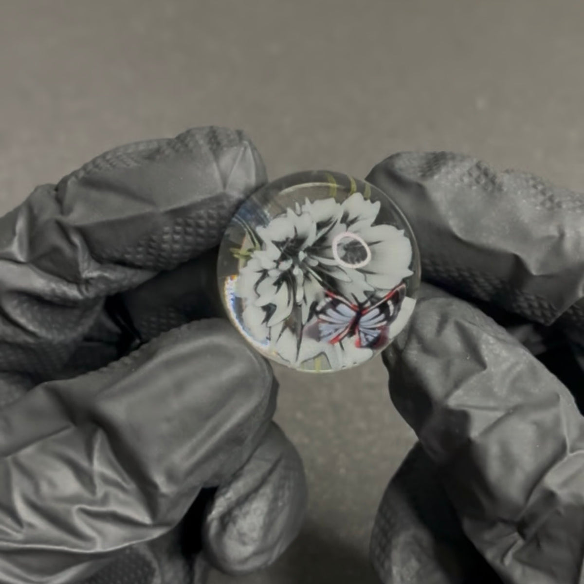Modified Creations Flower Butterfly Marble 29mm-35mm #67F