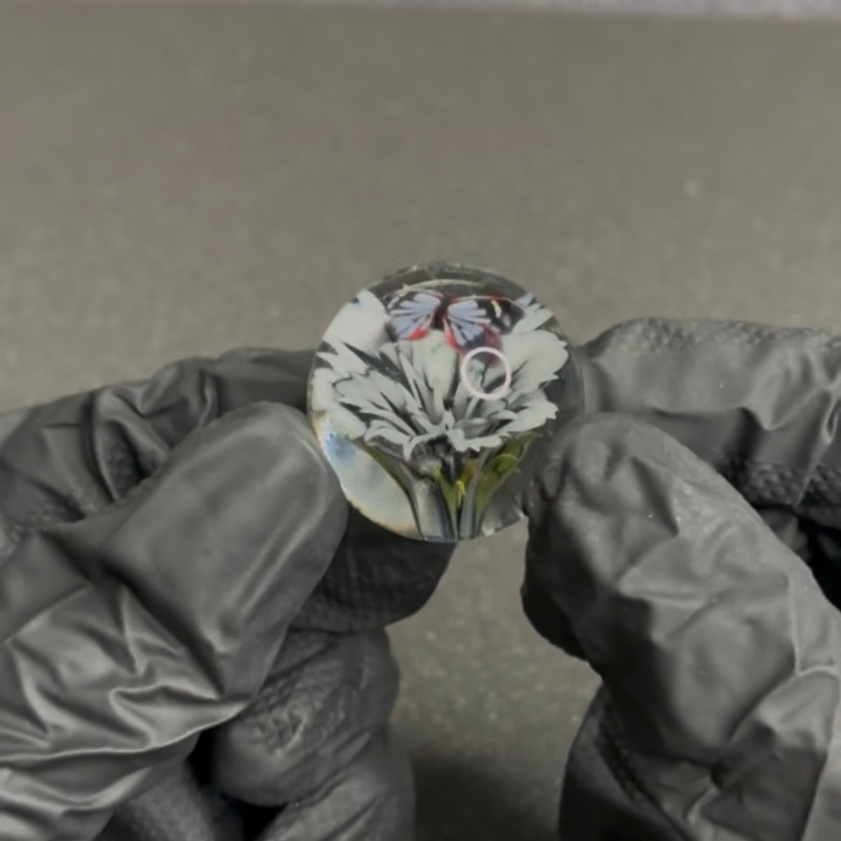 Modified Creations Flower Butterfly Marble 29mm-35mm #67F