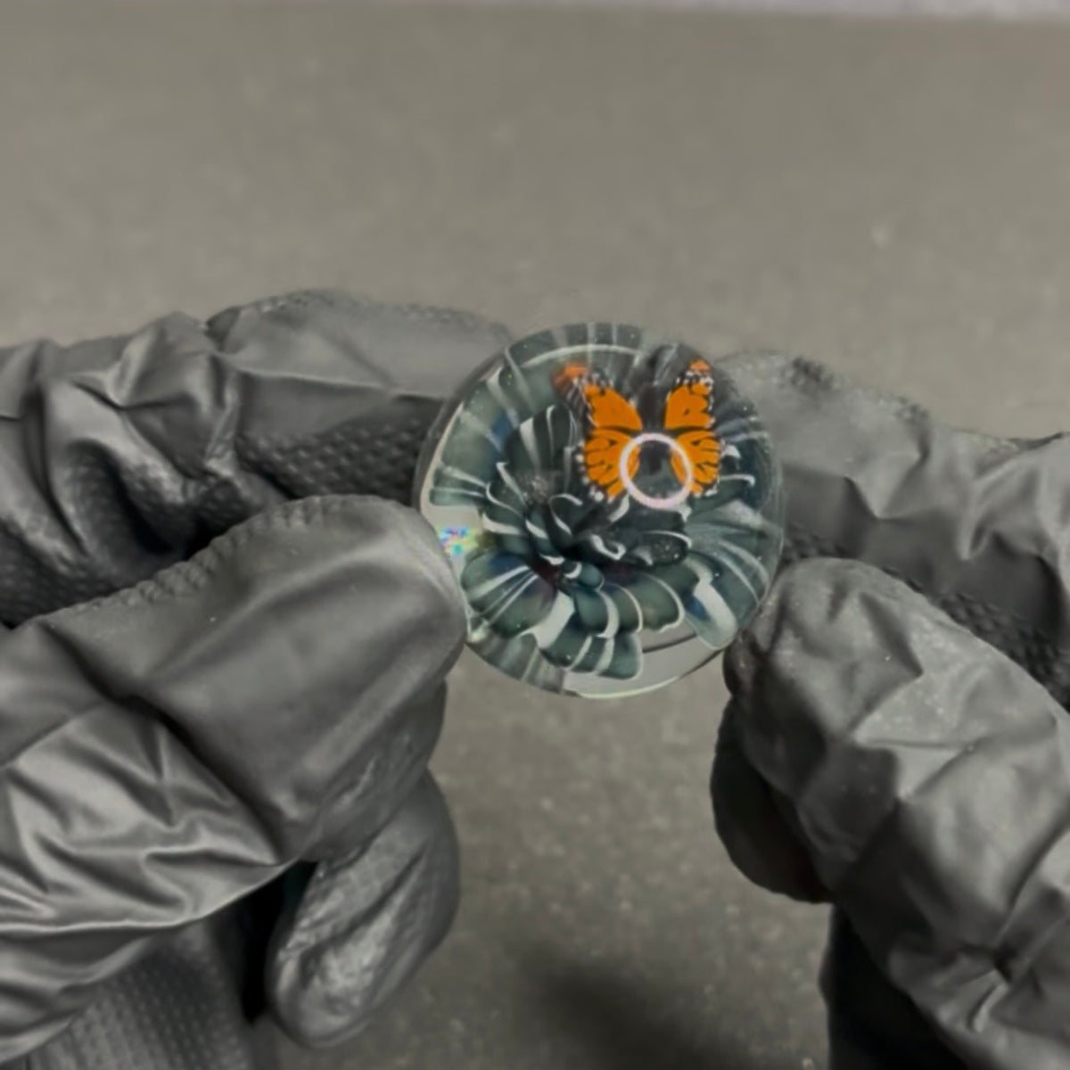 Modified Creations Flower Butterfly Marble 29mm-35mm #68F