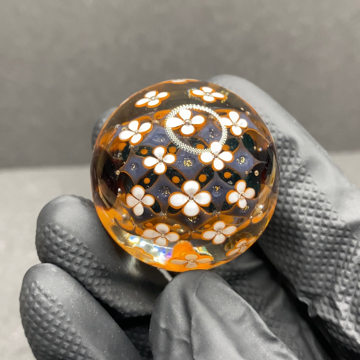 Tomoya Sakagami Flower & Cloisonne Marble 1.5” – That Glass Gallery, LLC