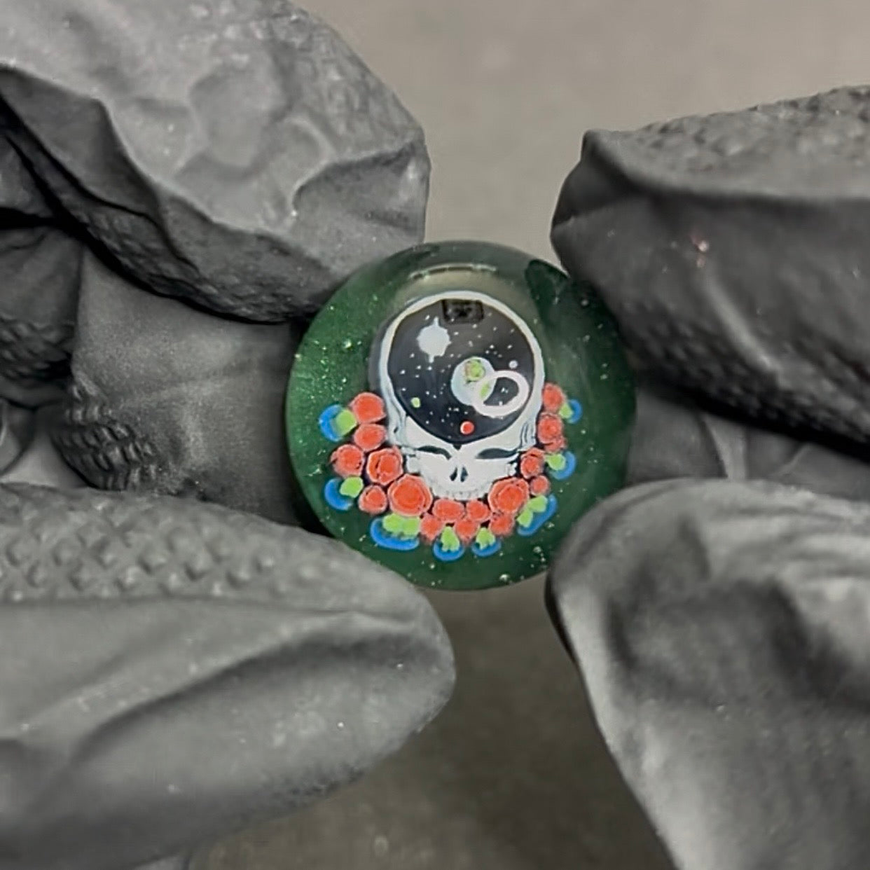 Keys X Dave Strobel Space Stealie Grateful Dead Marble 22mm