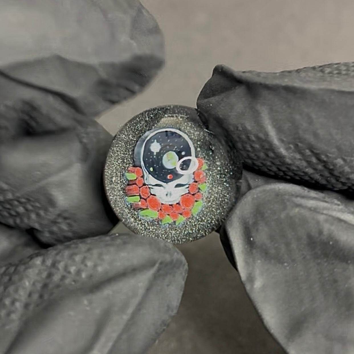 Keys X Dave Strobel Space Stealie Grateful Dead Marble 22mm