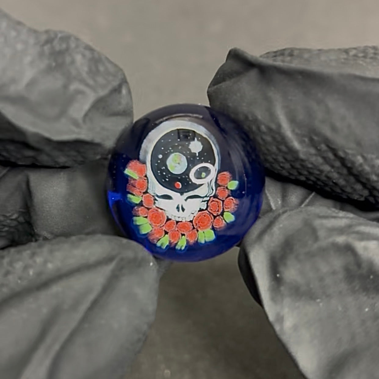 Keys X Dave Strobel Space Stealie Grateful Dead Marble 22mm